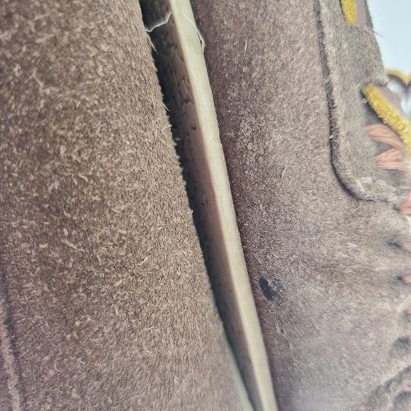 Minnetonka Cally Moccasins Chocolate Brown Suede Slipper Pile Lined 4012 Wmns 6 - Picture 12 of 16